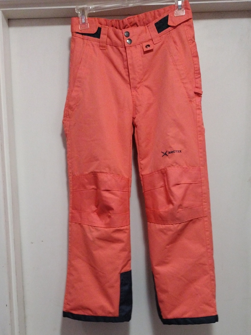 Arctix Coral-Orange Ski Pants with Black Accents Girl's Medium